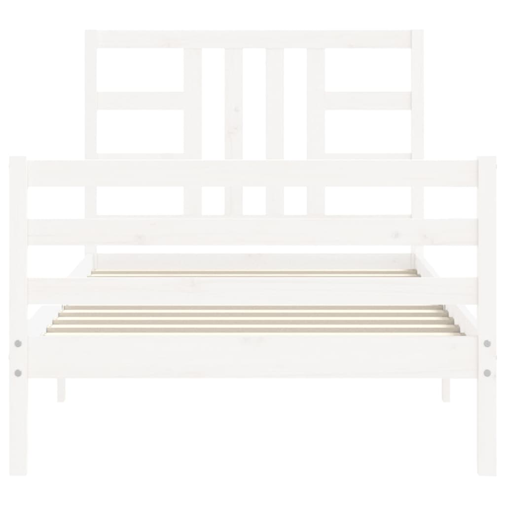 vidaXL Estructura cama sin colchón madera maciza pino blanca 100x200cm