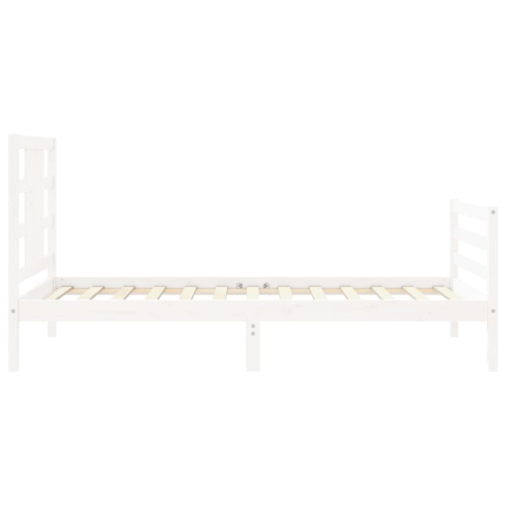 vidaXL Estructura cama sin colchón madera maciza pino blanca 100x200cm