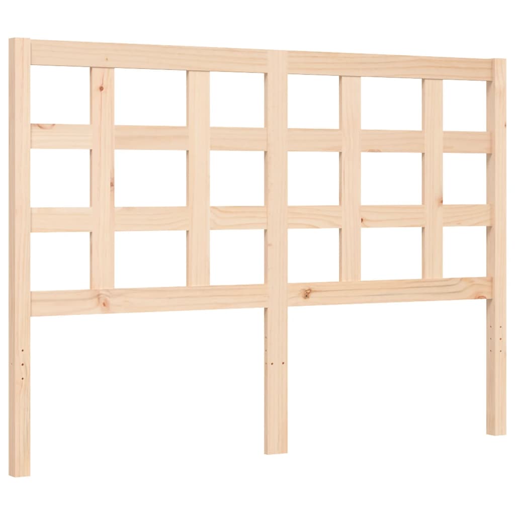 vidaXL Estructura de cama con cabecero madera maciza 140x190 cm