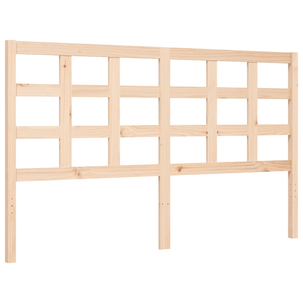 vidaXL Estructura de cama con cabecero madera maciza 160x200 cm