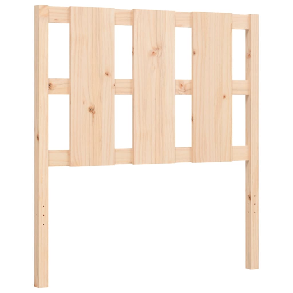 vidaXL Estructura de cama individual con cabecero madera maciza