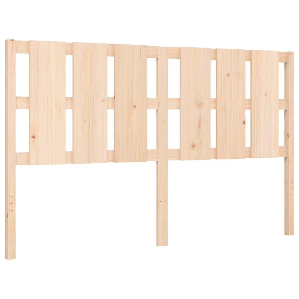 vidaXL Estructura de cama con cabecero madera maciza 160x200 cm