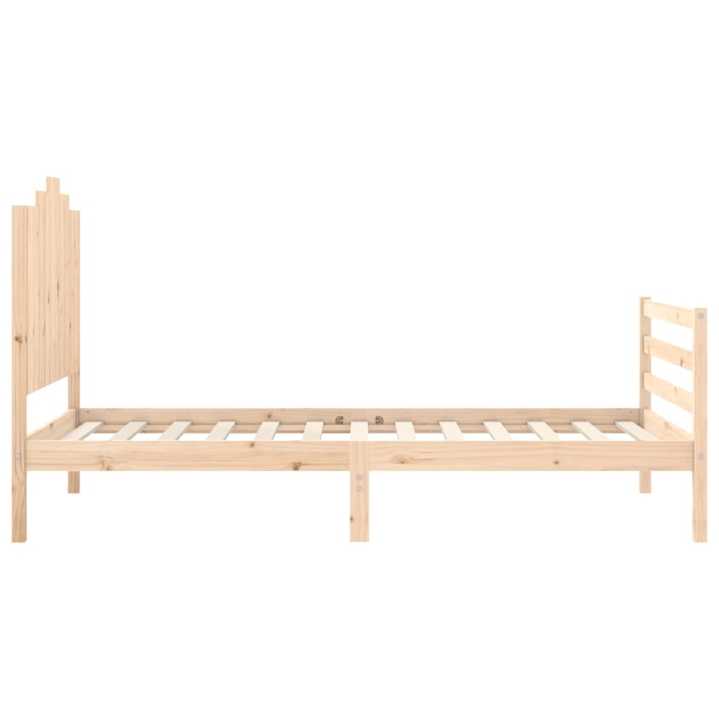 vidaXL Estructura de cama con cabecero madera maciza 100x200 cm