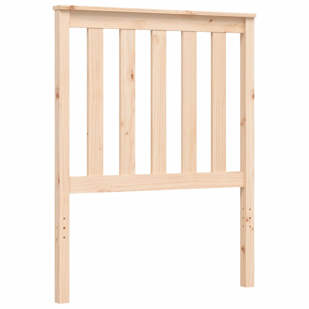 vidaXL Estructura de cama individual con cabecero madera maciza