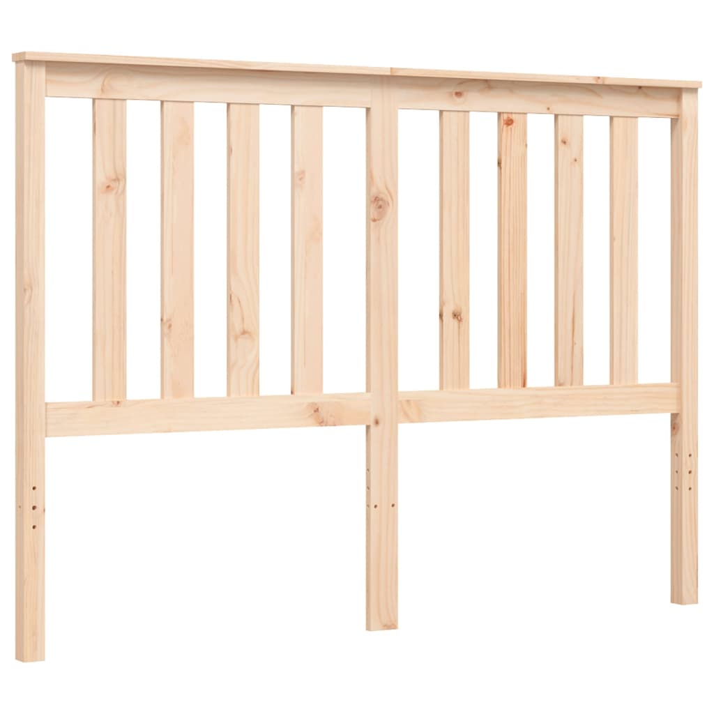 vidaXL Estructura de cama con cabecero madera maciza 140x190 cm