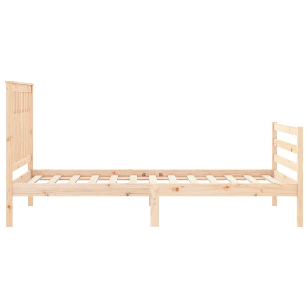 vidaXL Estructura de cama con cabecero madera maciza 100x200 cm