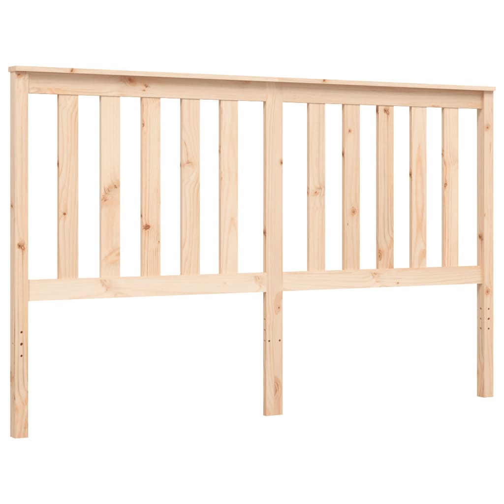 vidaXL Estructura de cama de matrimonio con cabecero madera maciza