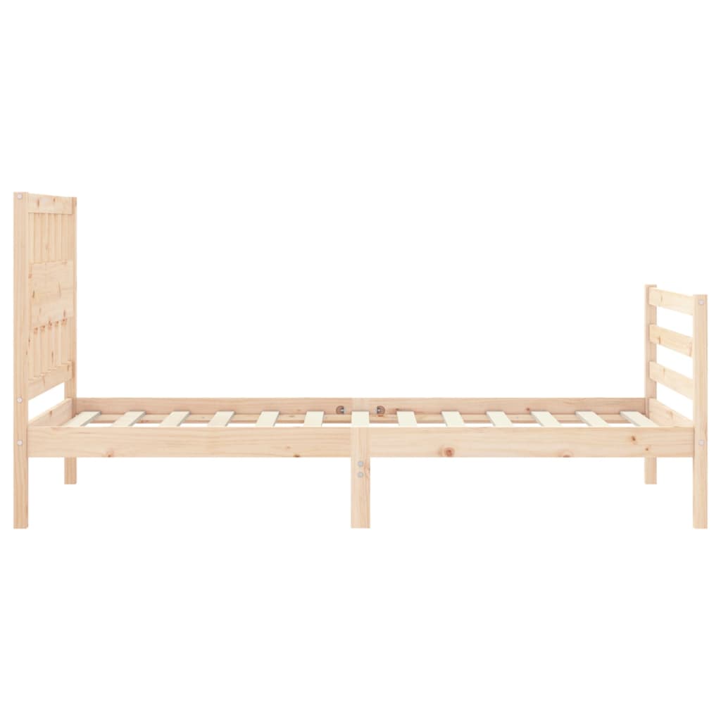 vidaXL Estructura de cama con cabecero madera maciza