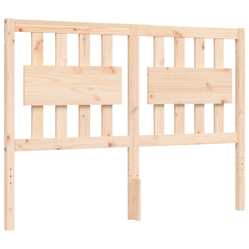 vidaXL Estructura de cama con cabecero madera maciza 140x190 cm