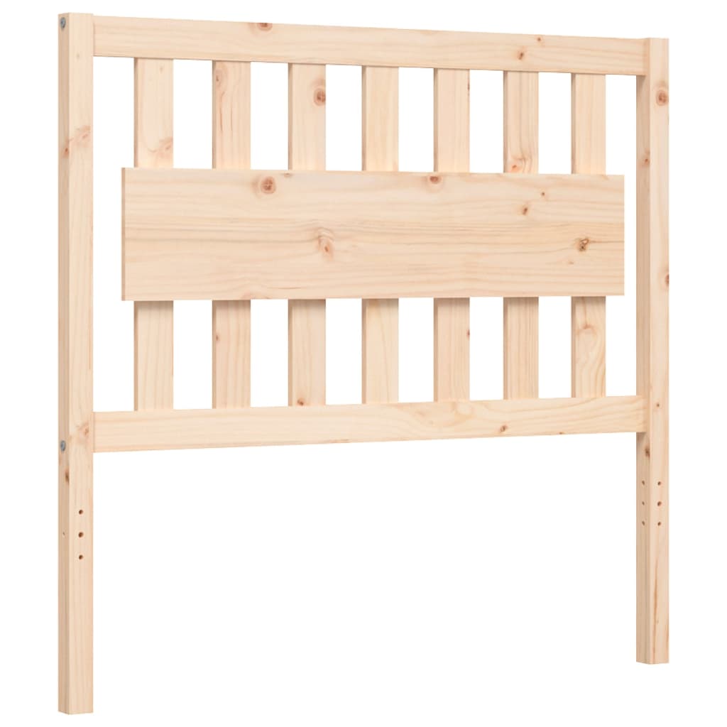 vidaXL Estructura de cama con cabecero madera maciza 100x200 cm