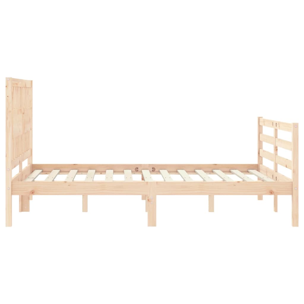 vidaXL Estructura de cama con cabecero madera maciza 120x200 cm