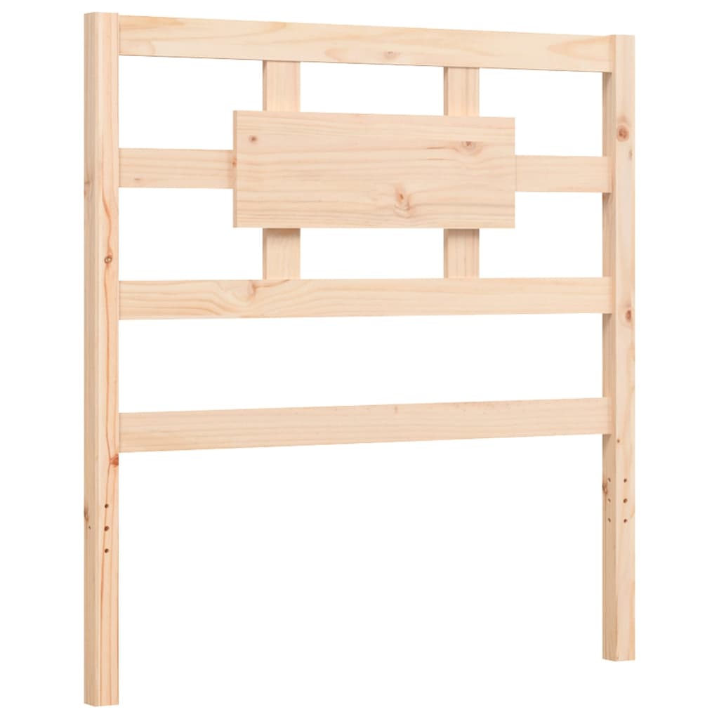 vidaXL Estructura de cama con cabecero madera maciza