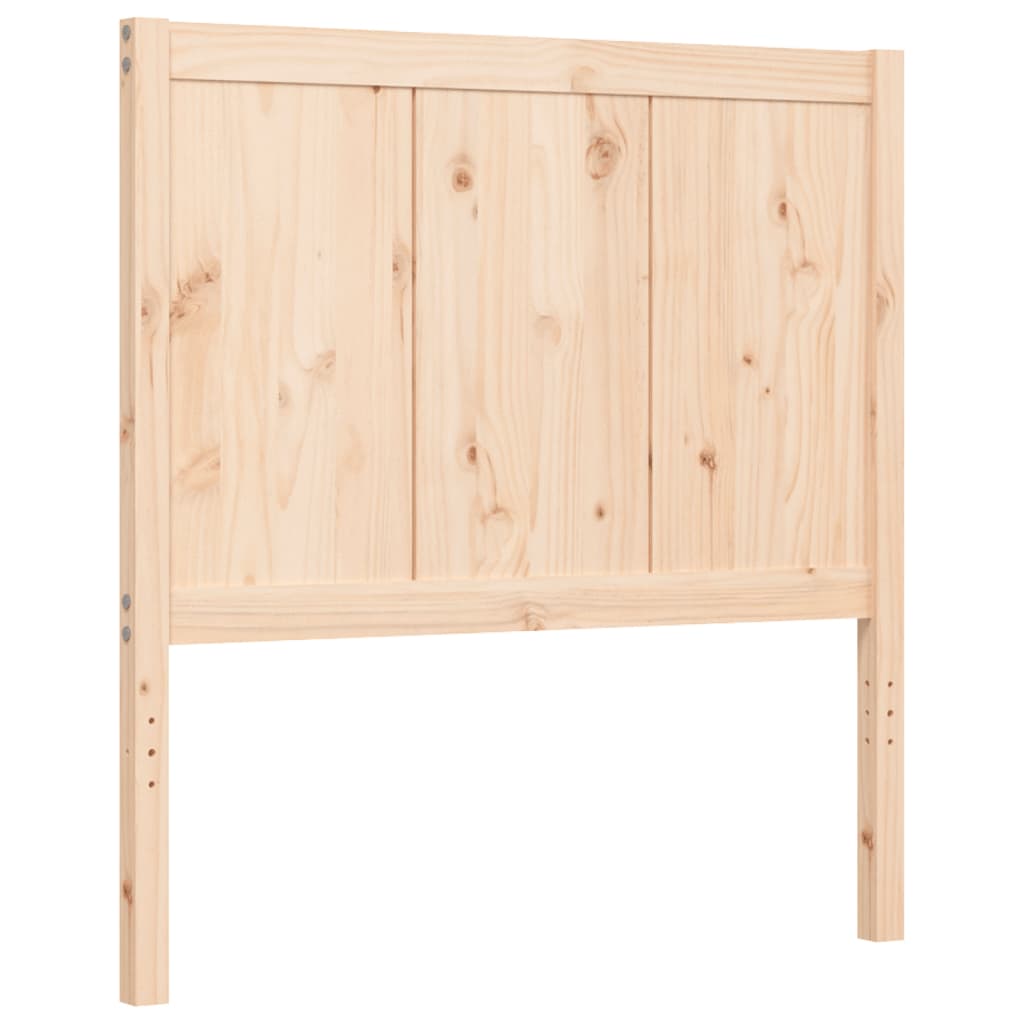 vidaXL Estructura de cama individual con cabecero madera maciza