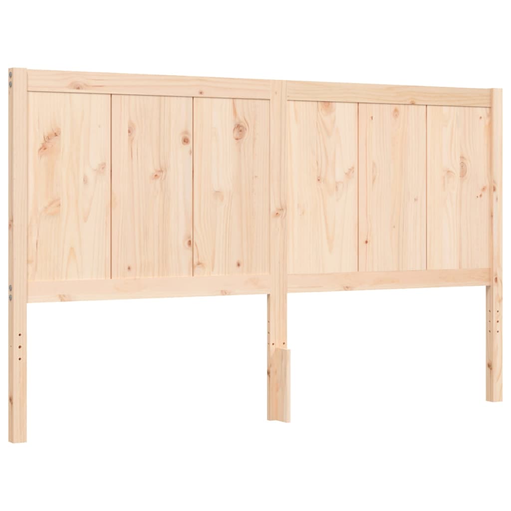 vidaXL Estructura de cama con cabecero madera maciza 160x200 cm