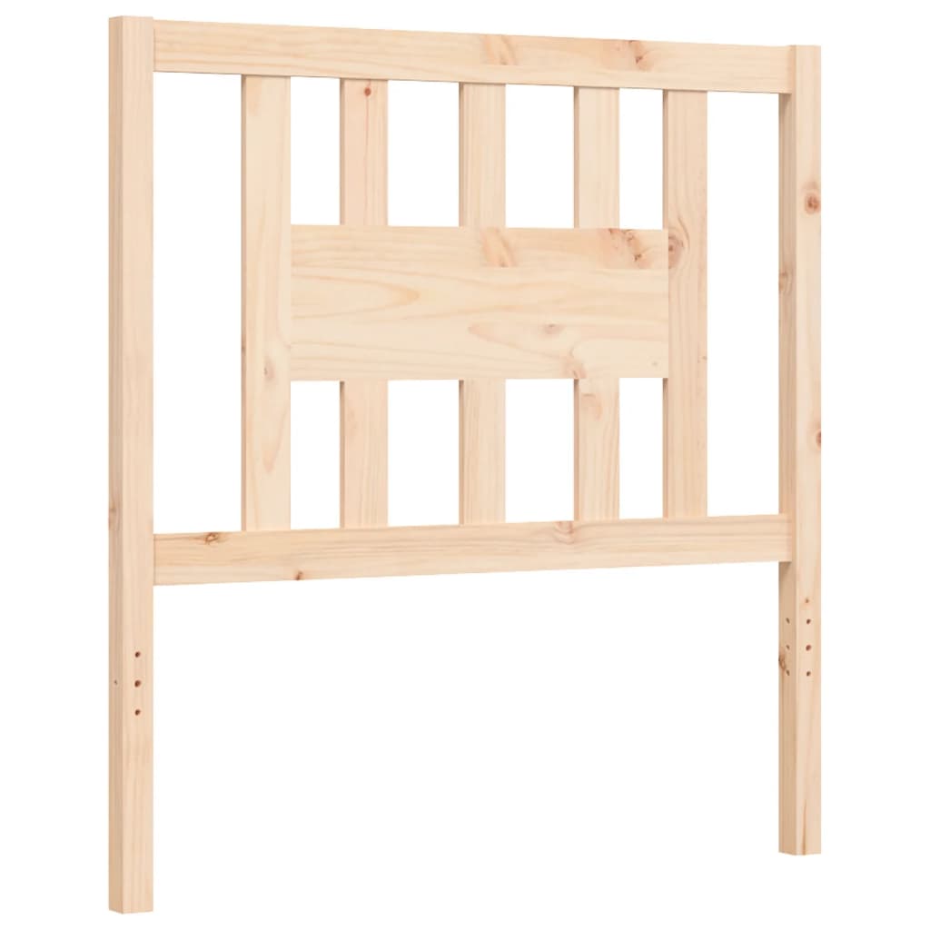 vidaXL Estructura de cama con cabecero madera maciza