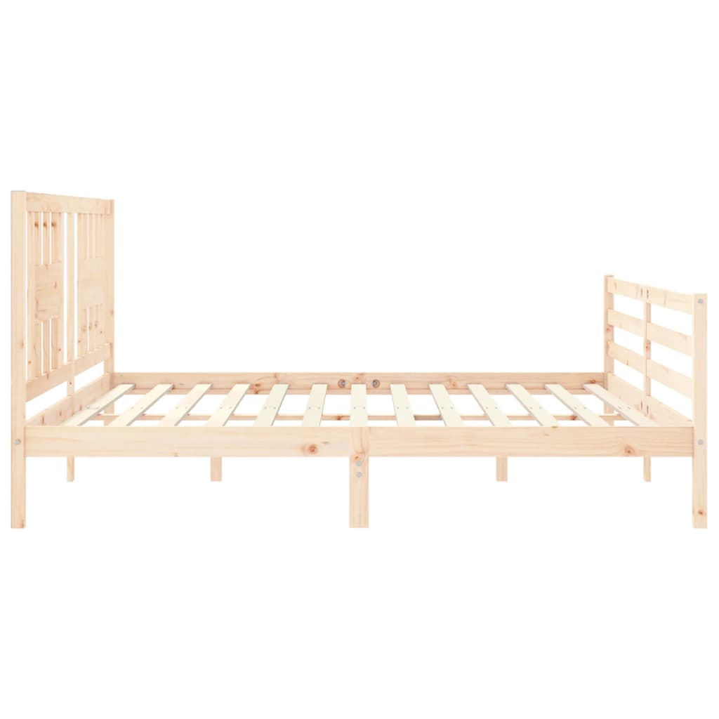 vidaXL Estructura de cama con cabecero madera maciza 200x200 cm