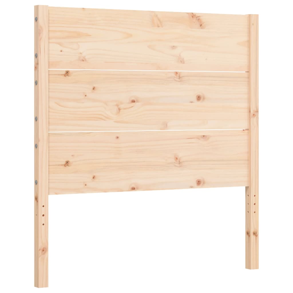 vidaXL Estructura de cama con cabecero madera maciza 100x200 cm