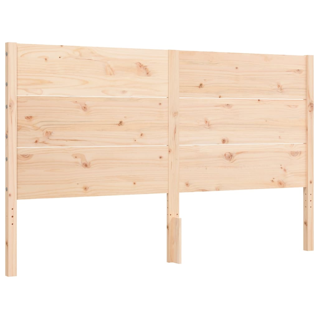 vidaXL Estructura de cama con cabecero madera maciza 160x200 cm