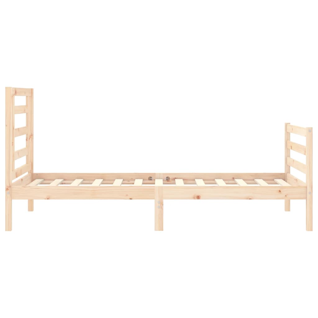 vidaXL Estructura de cama con cabecero madera maciza