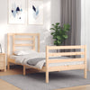 vidaXL Estructura de cama con cabecero madera maciza