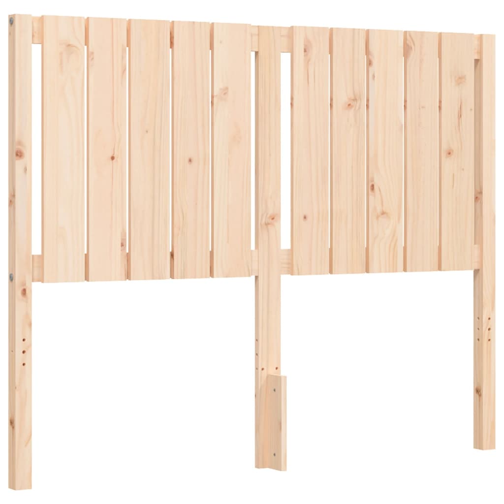 vidaXL Estructura de cama de matrimonio con cabecero madera maciza