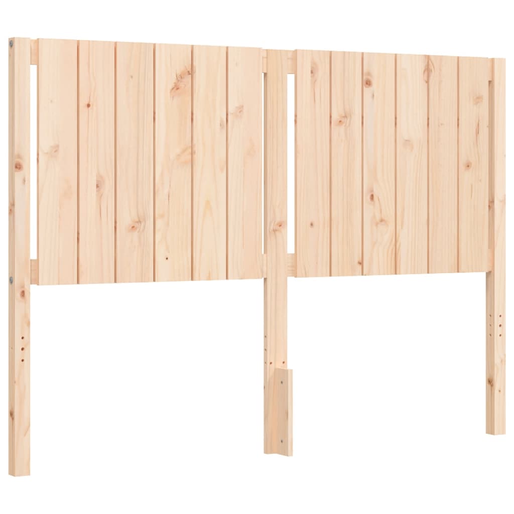 vidaXL Estructura de cama con cabecero madera maciza 140x190 cm