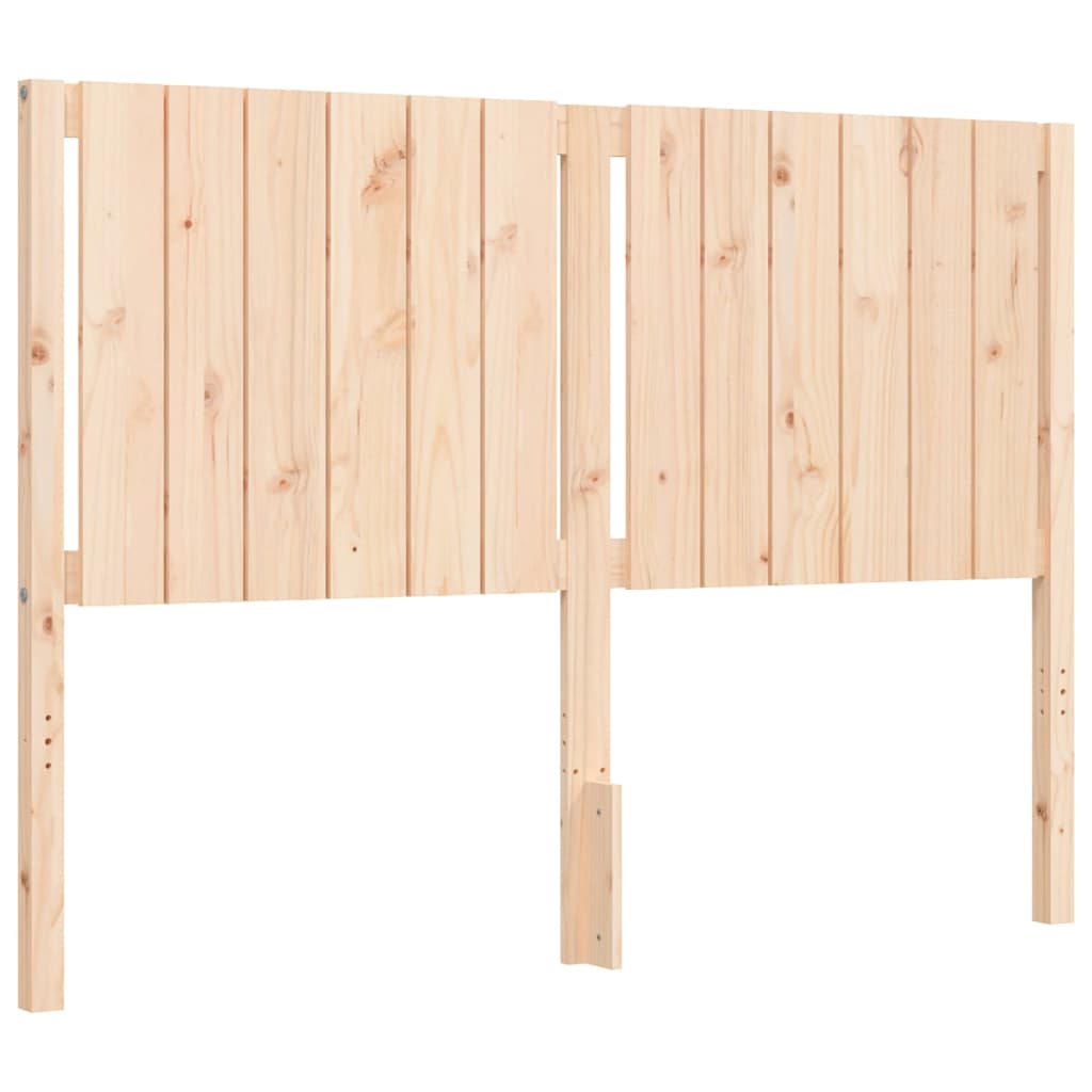 vidaXL Estructura de cama con cabecero madera maciza 140x200 cm