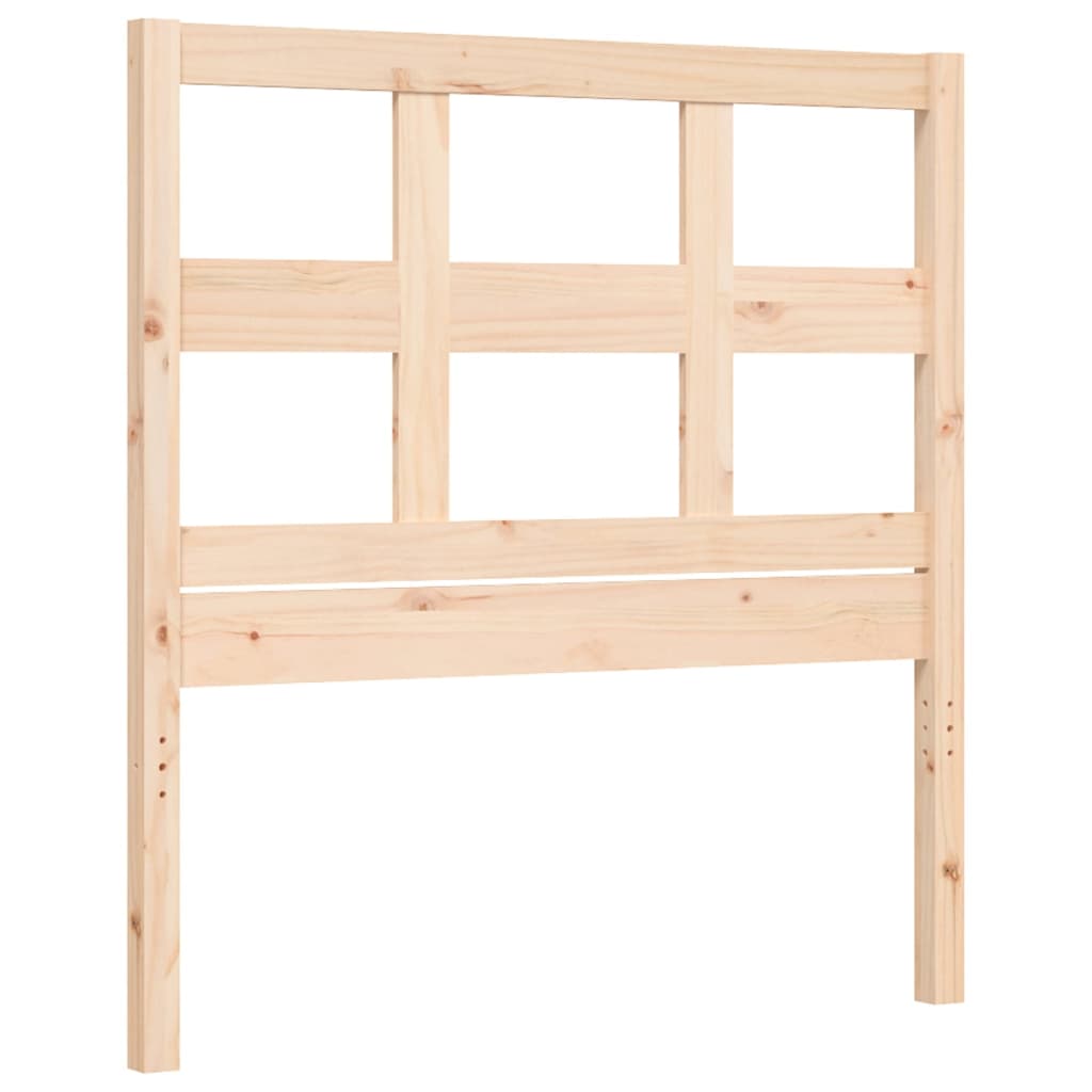 vidaXL Estructura de cama con cabecero madera maciza