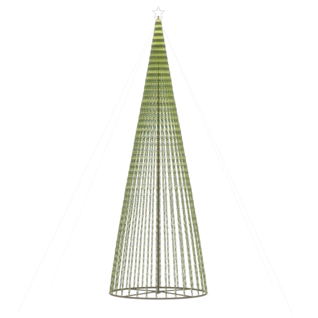 vidaXL Árbol de Navidad cono de luz 1544 LEDs blanco frío 500 cm