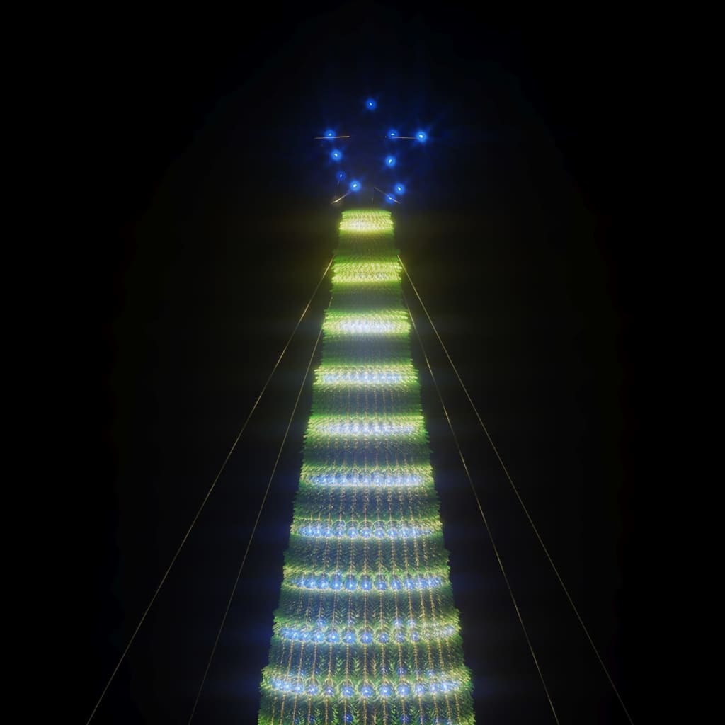 vidaXL Árbol de Navidad cono de luz 1544 LEDs azul 500 cm