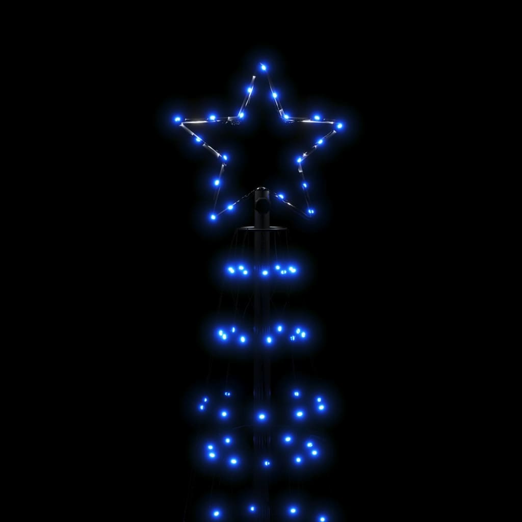 vidaXL Árbol de Navidad cono con estacas 570 LEDs azul 300 cm