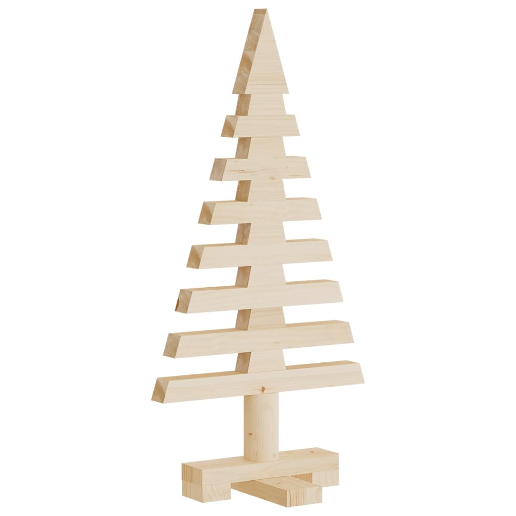 vidaXL Árboles de Navidad de madera 3 pzas madera maciza pino