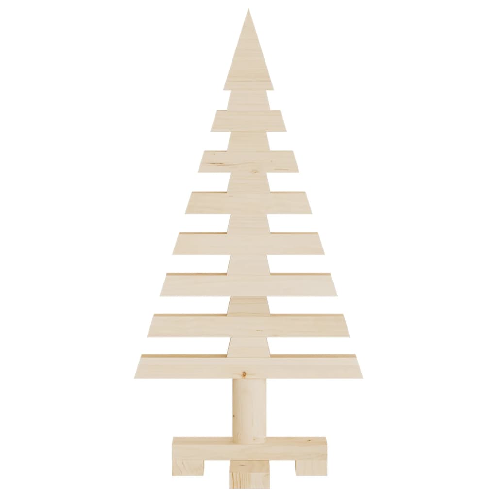 vidaXL Árboles de Navidad de madera 3 pzas madera maciza pino