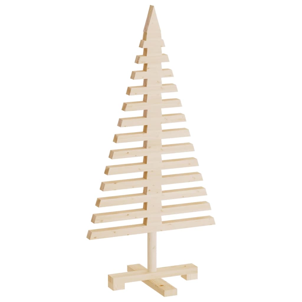 vidaXL Árboles de Navidad de madera 3 pzas madera maciza pino