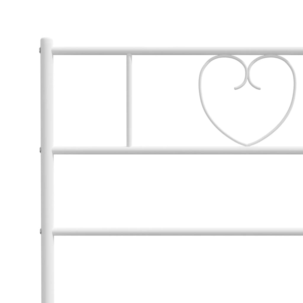 vidaXL Estructura cama sin colchón con estribo metal blanco 107x203 cm