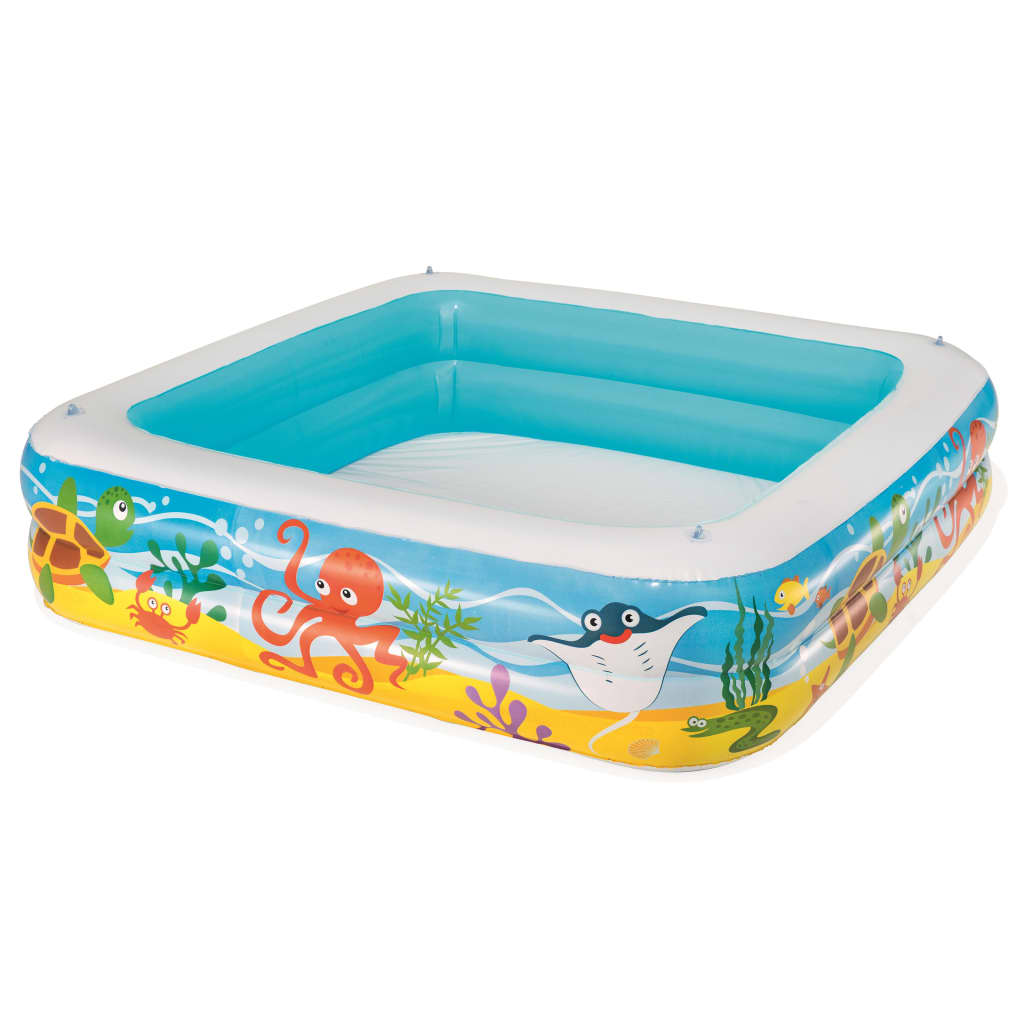 Bestway Piscina para niños con toldo azul 140x140x114 cm