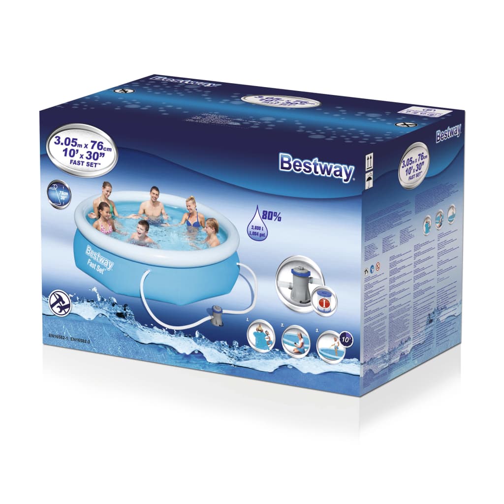 Bestway Conjunto de piscina Fast Set 305x76 cm