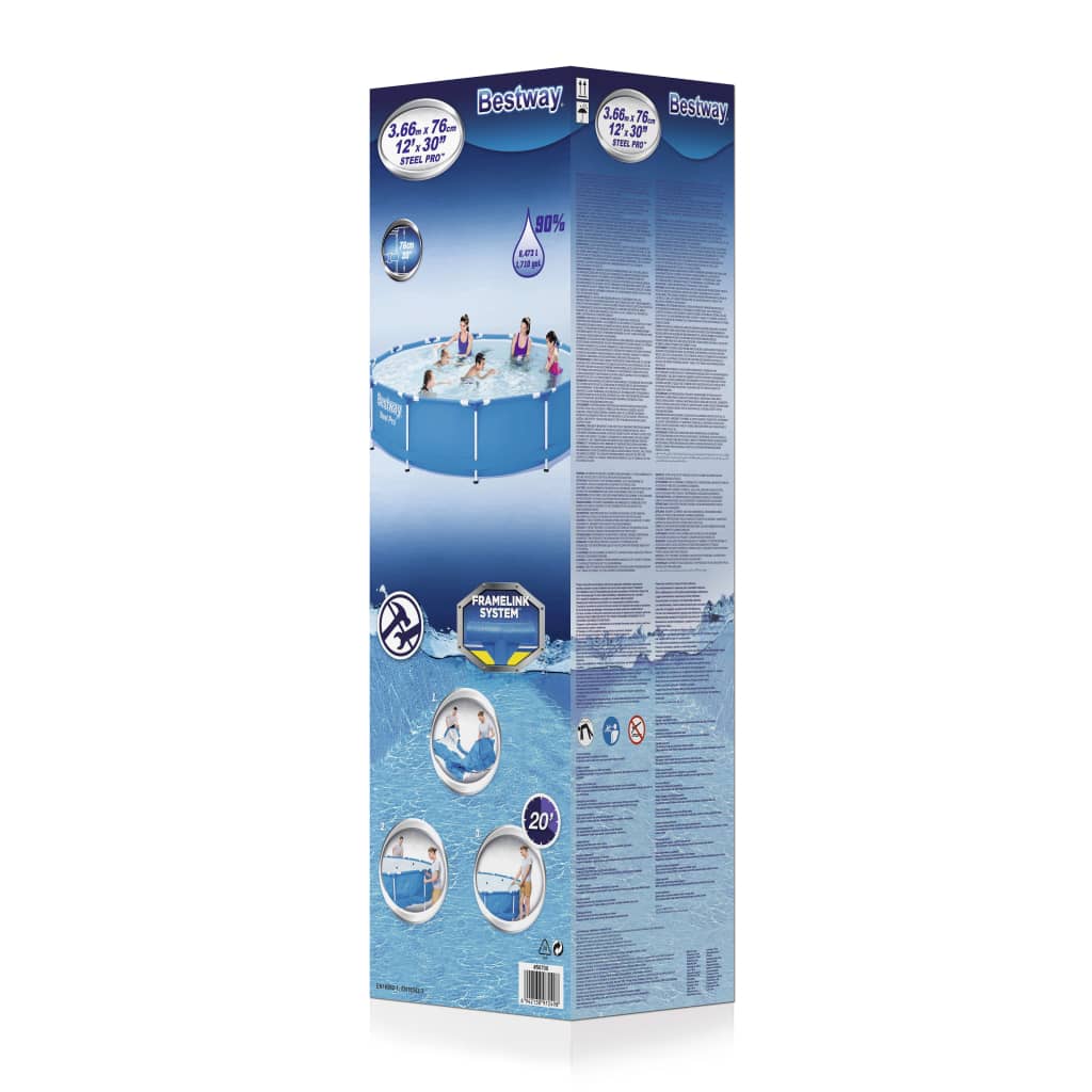 Bestway Piscina con estructura Steel Pro 366x76 cm