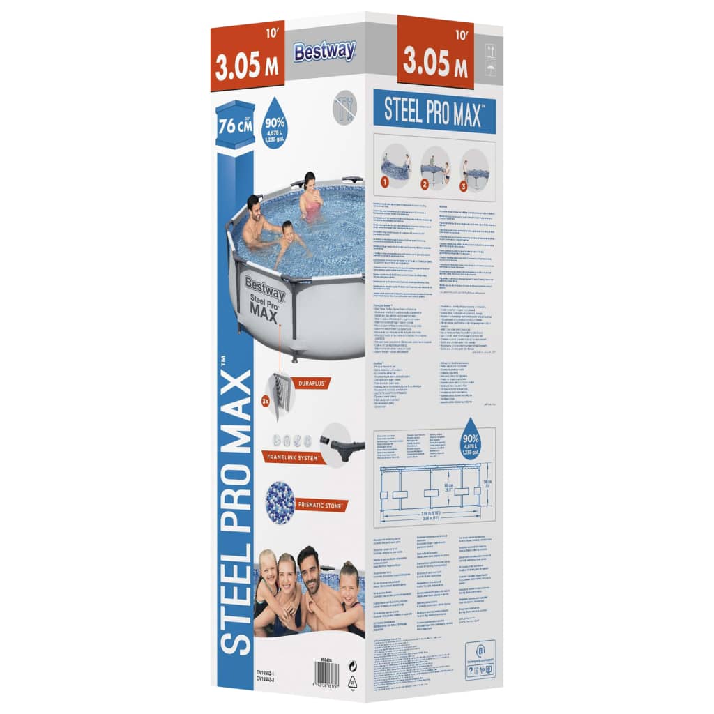 Bestway Set de piscina Steel Pro MAX 305x76 cm