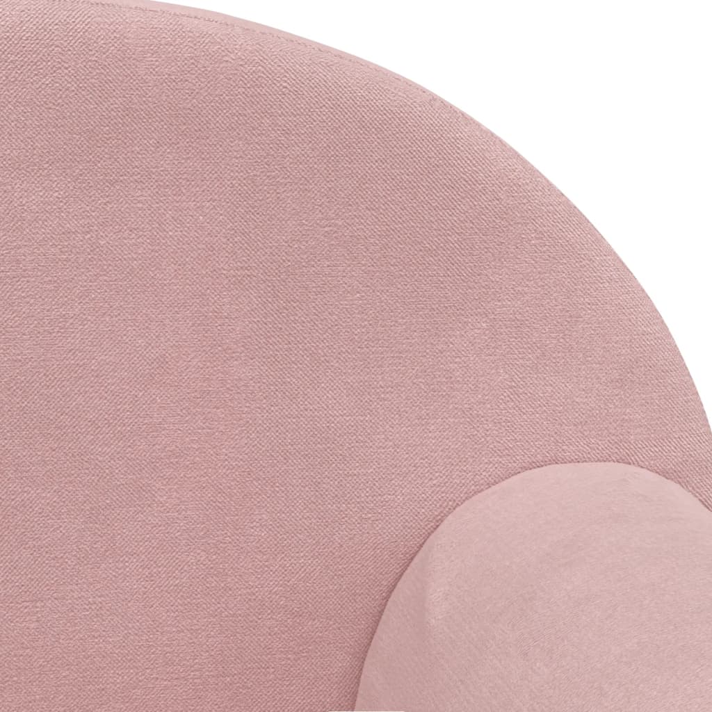 vidaXL Sofá cama para niños de 2 plazas felpa suave rosa