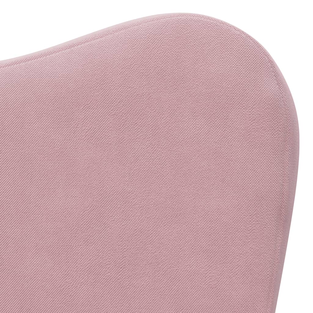 vidaXL Sofá cama para niños felpa suave rosa