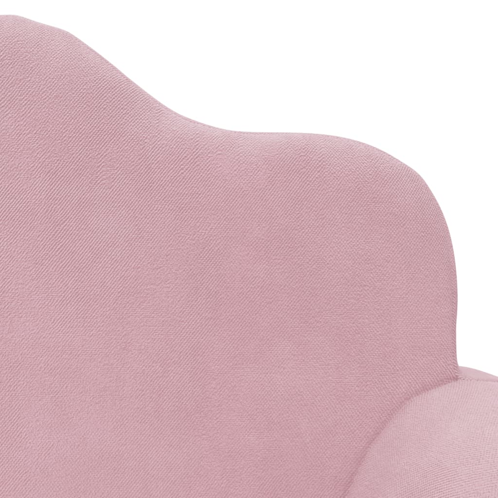 vidaXL Sofá cama para niños de 2 plazas felpa suave rosa