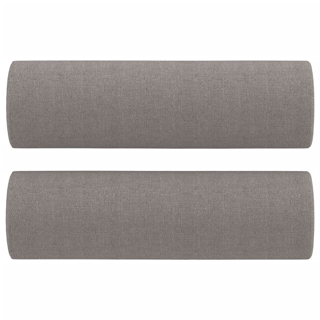 vidaXL Sofá de 3 plazas con cojines tela gris taupe 180 cm