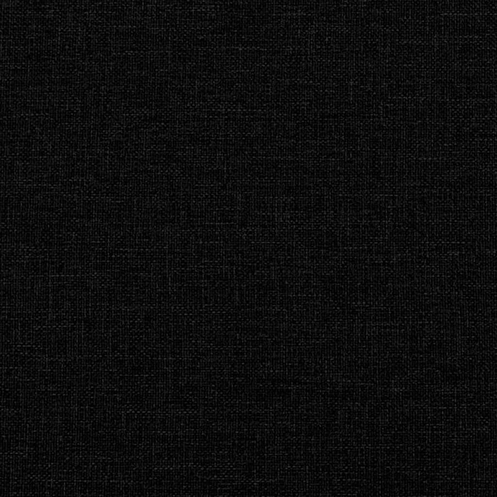 vidaXL Sofá de 3 plazas con cojines tela negro 180 cm