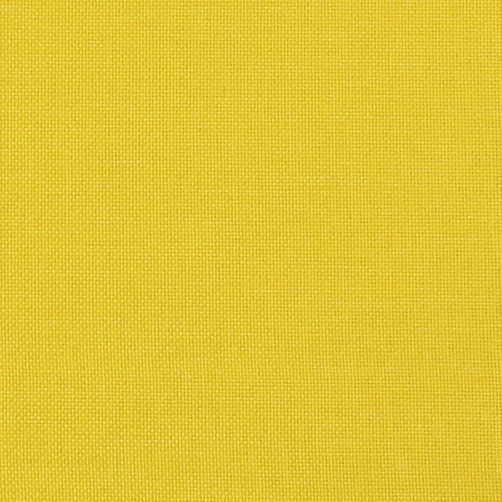 vidaXL Sofá de 3 plazas con cojines tela amarillo claro 180 cm