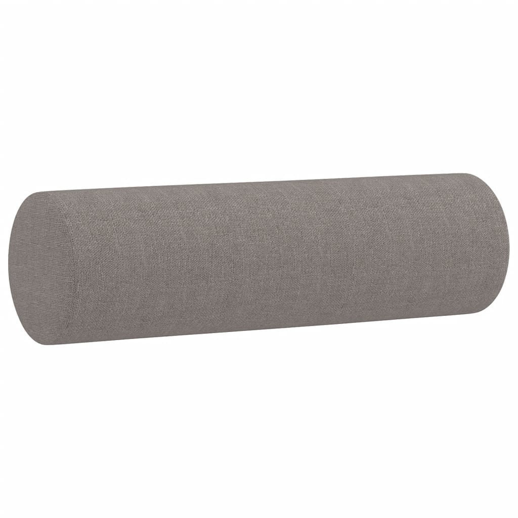 vidaXL Sofá de 3 plazas con cojines tela gris taupe 180 cm