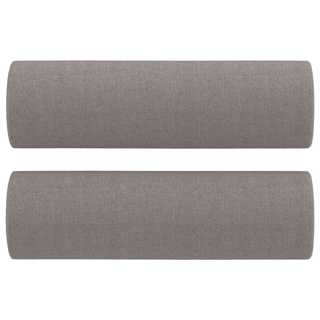 vidaXL Sofá de 3 plazas con cojines tela gris taupe 180 cm