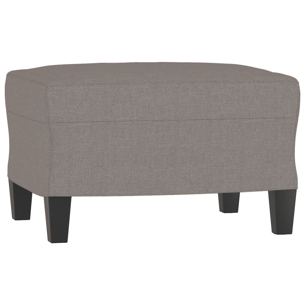 vidaXL Sillón con taburete tela gris taupe 60 cm