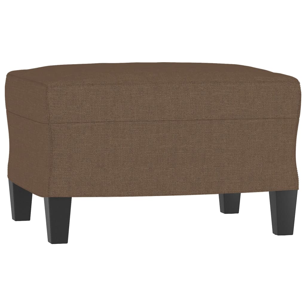 vidaXL Sillón con taburete tela marrón 60 cm