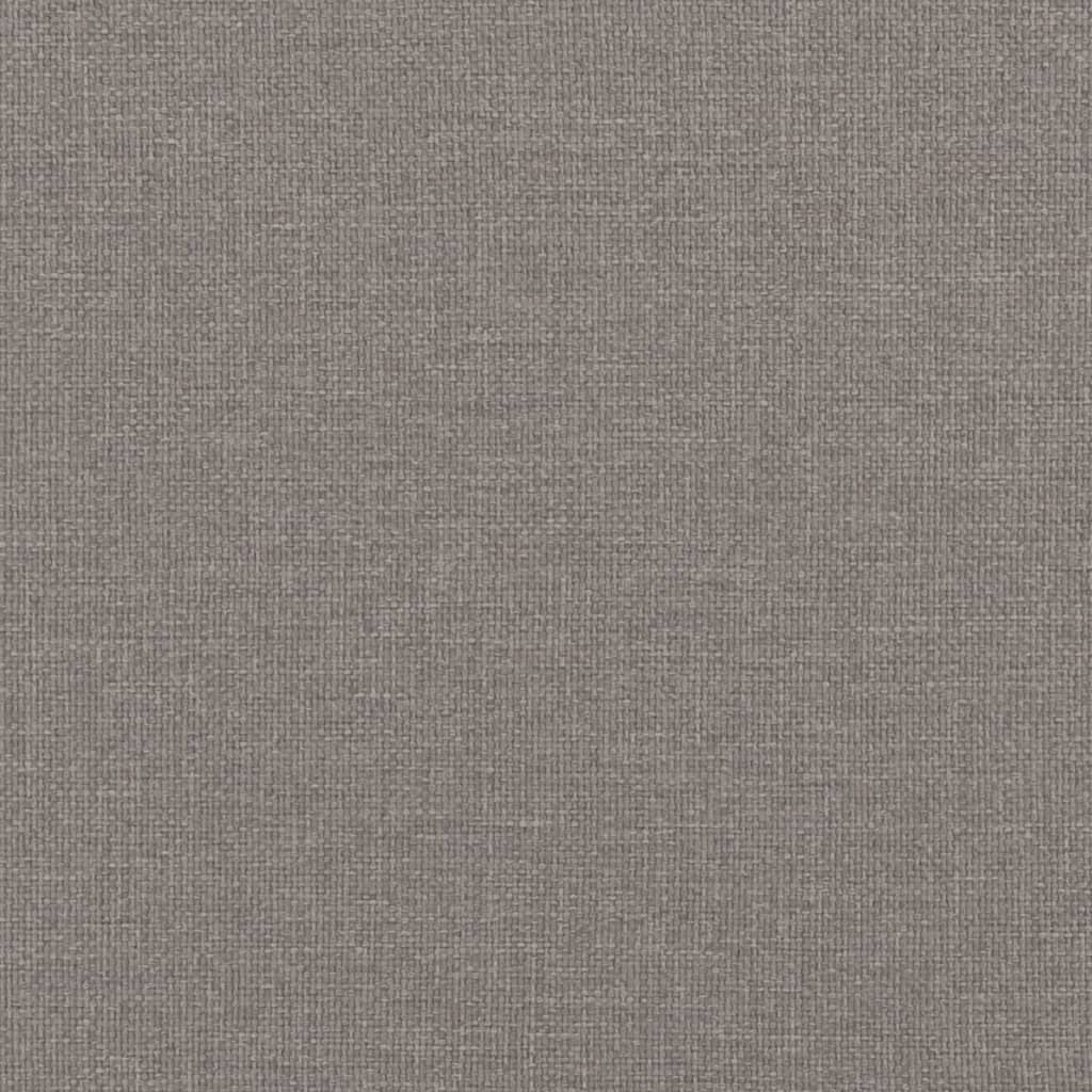 vidaXL Sofá de 3 plazas con taburete de tela gris taupe 180 cm